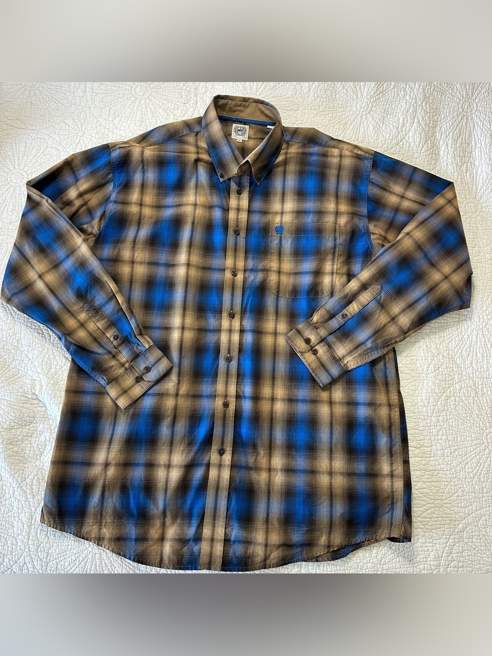 Cinch Long Sleeve Button Down Shirt Mens XL